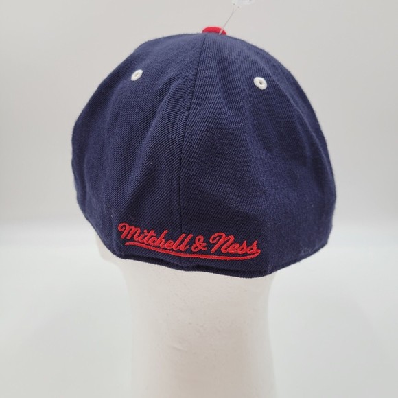 Washington Wizards Mitchell & Ness Blue Red Fitted Hat Cap 7 3/4 NBA 100% Wool - Picture 5 of 14